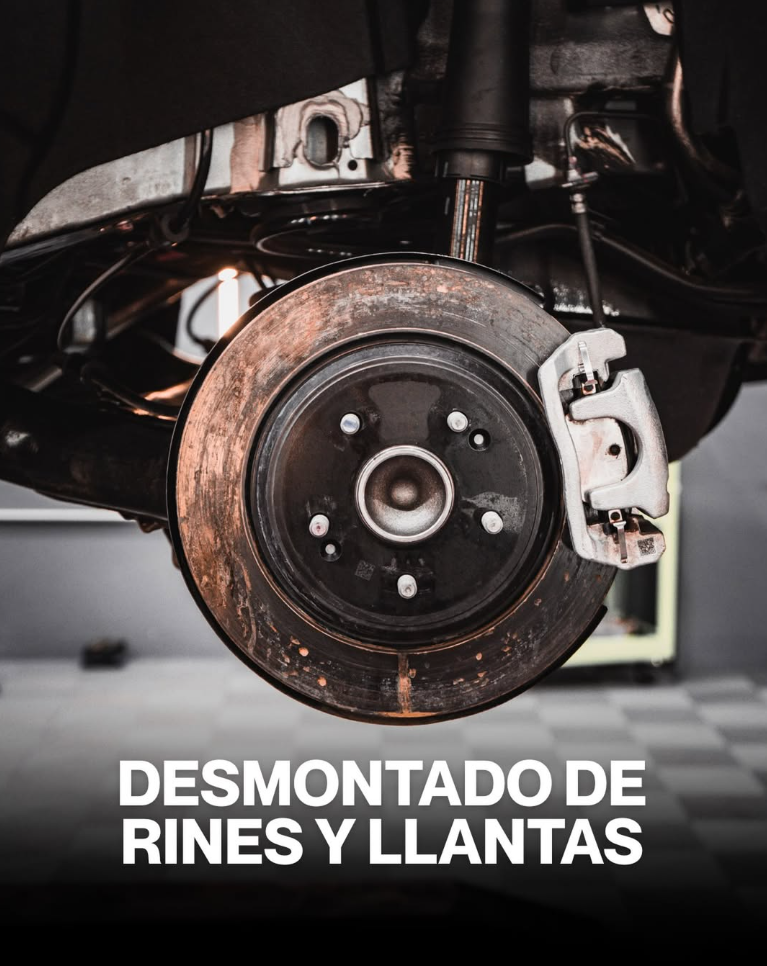 Desmontado de rines y llantas